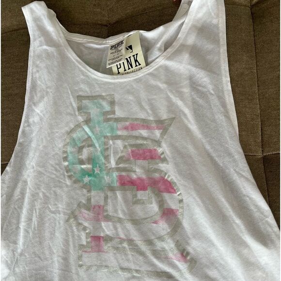 PINK VICTORIA SECRET STL CARDINAL TANK TOP - Picture 3 of 6
